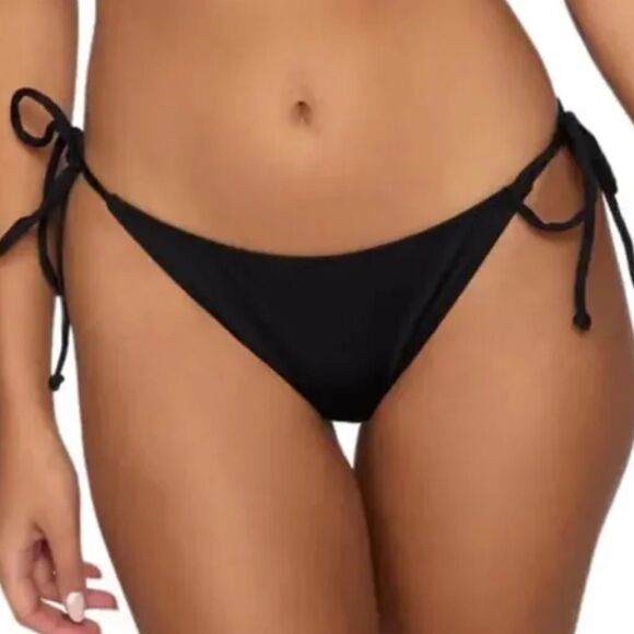 New NWT O'Neill SALTWATER SOLIDS MARACAS STRING Black Bikini Swim Bottom XL - Picture 1 of 15